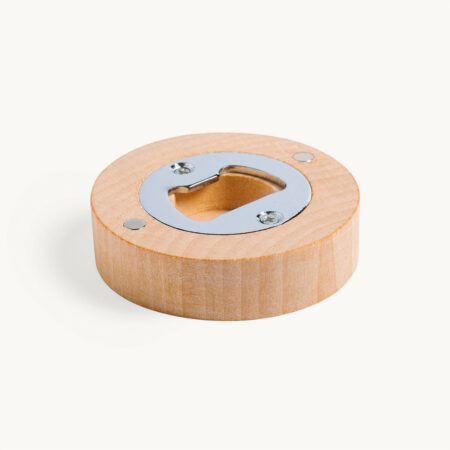 Posavasos con abrebotellas de bambú