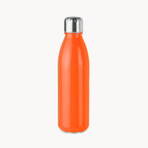 botella-cristal-tapon-acero-inoxidable-650ml-naranja