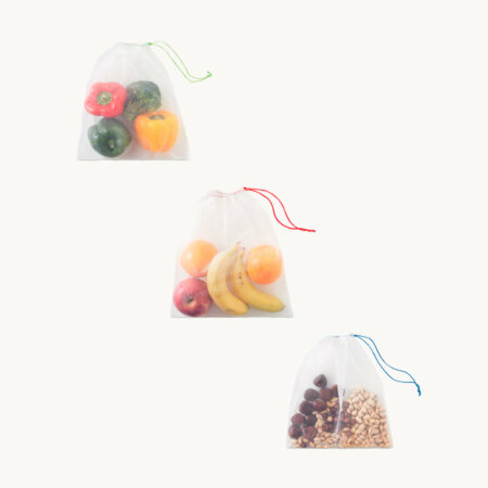 Set 3 bolsas de plástico reciclado sin BPA