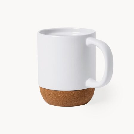 Taza de cerámica y corcho