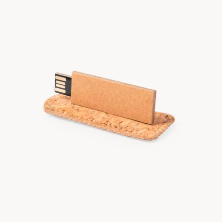 USB de 16GB de cartón reciclado y funda de corcho