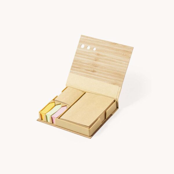 set-notas-papel-reciclado-caja-bambu-1